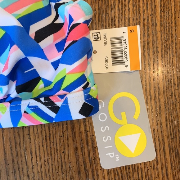 NWT Go by Gossip Crossed Signals Bikini Top Size S - Picture 4 of 6